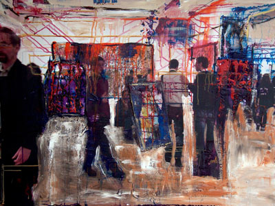 Anica Shpilberg. Museum Ghosts. 2011. Mixed media on canvas .47